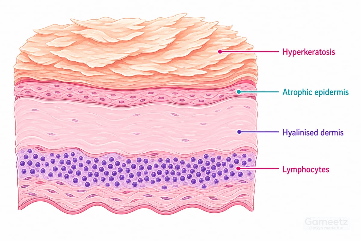 Classic lichen sclerosus histopathology layers