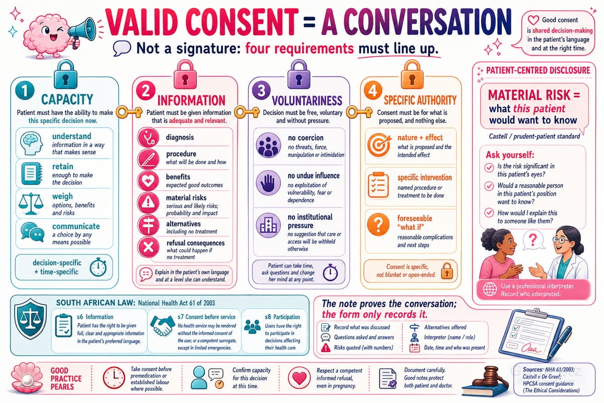 Valid consent framework infographic