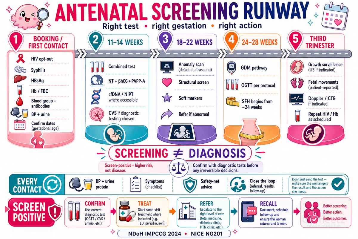 Antenatal screening runway