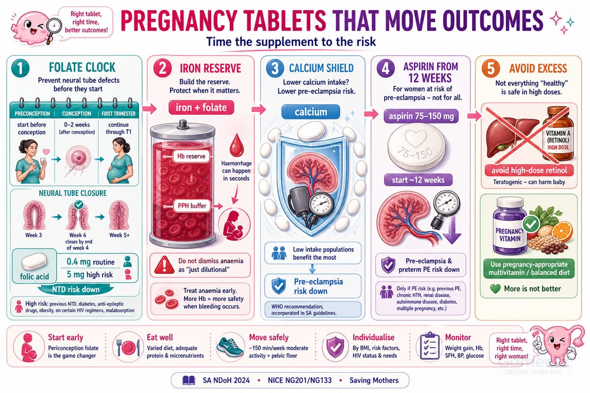 Pregnancy tablets that move outcomes