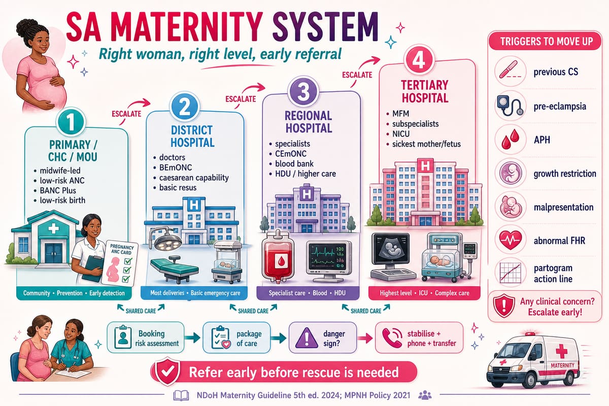 SA maternity system levels of care and referral triggers