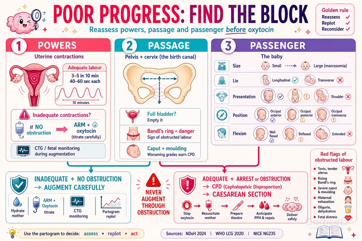 Poor progress three Ps decision infographic