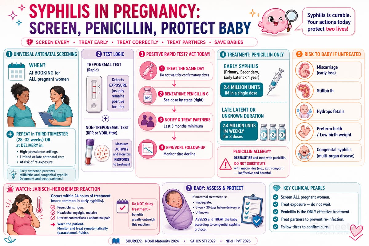 Syphilis in pregnancy infographic
