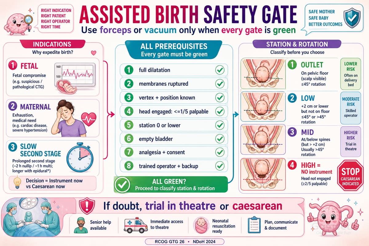 Assisted birth safety gate infographic