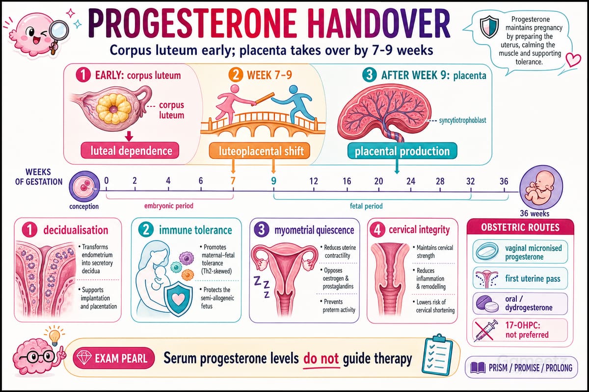 Progesterone handover infographic
