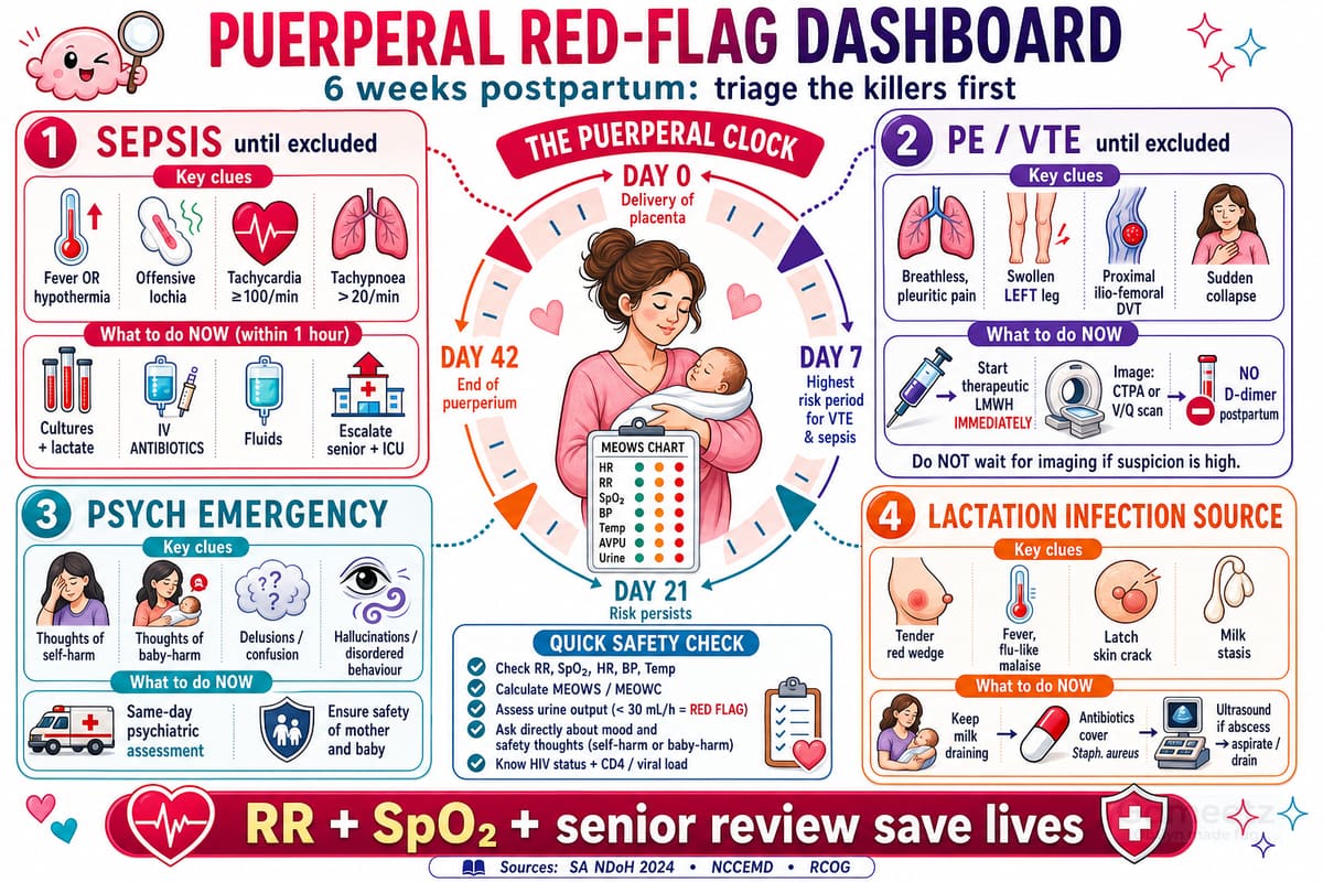 Puerperal red-flag dashboard