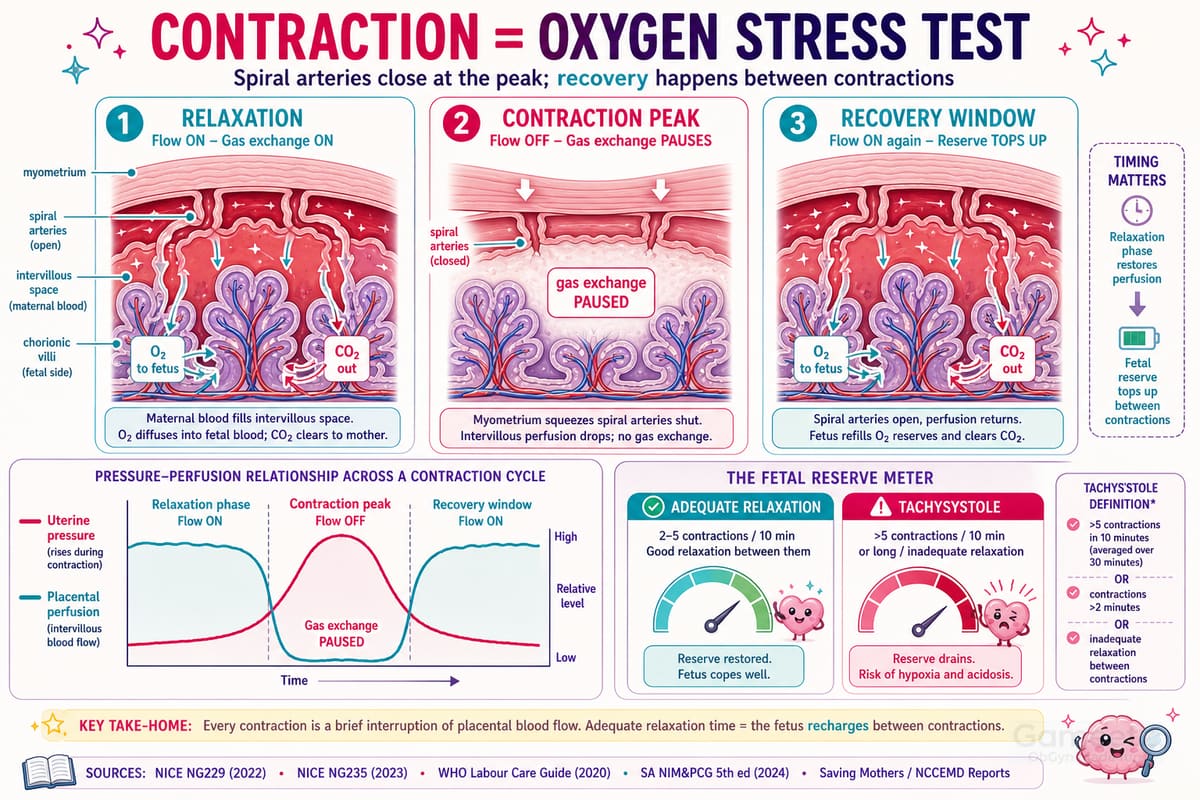 Contraction oxygen stress test infographic