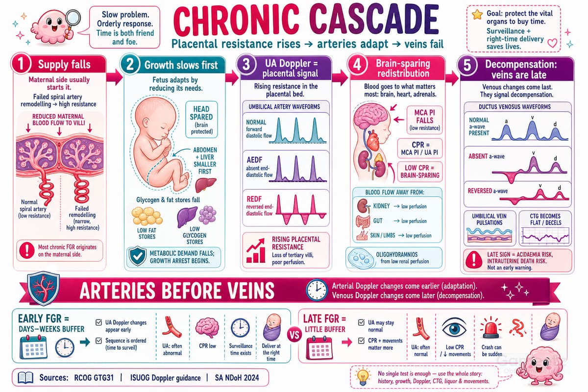 Chronic placental insufficiency cascade
