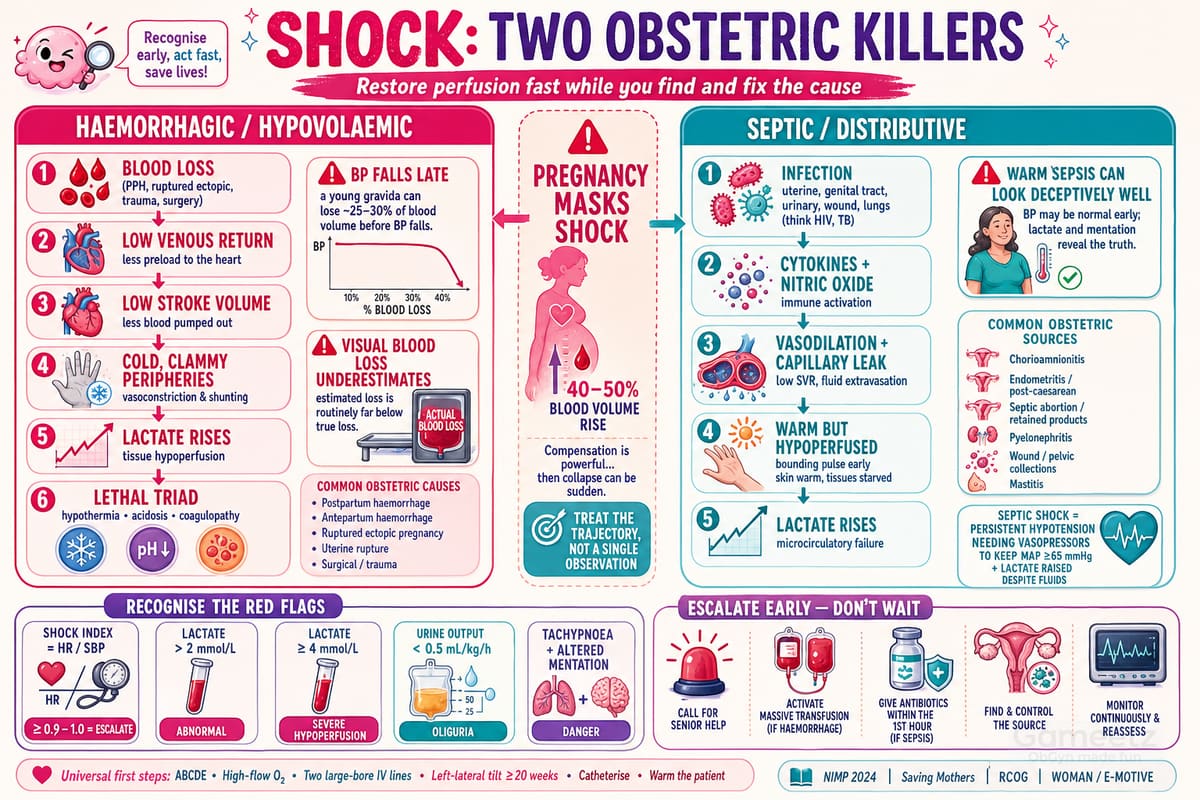 Shock physiology and recognition traps in pregnancy